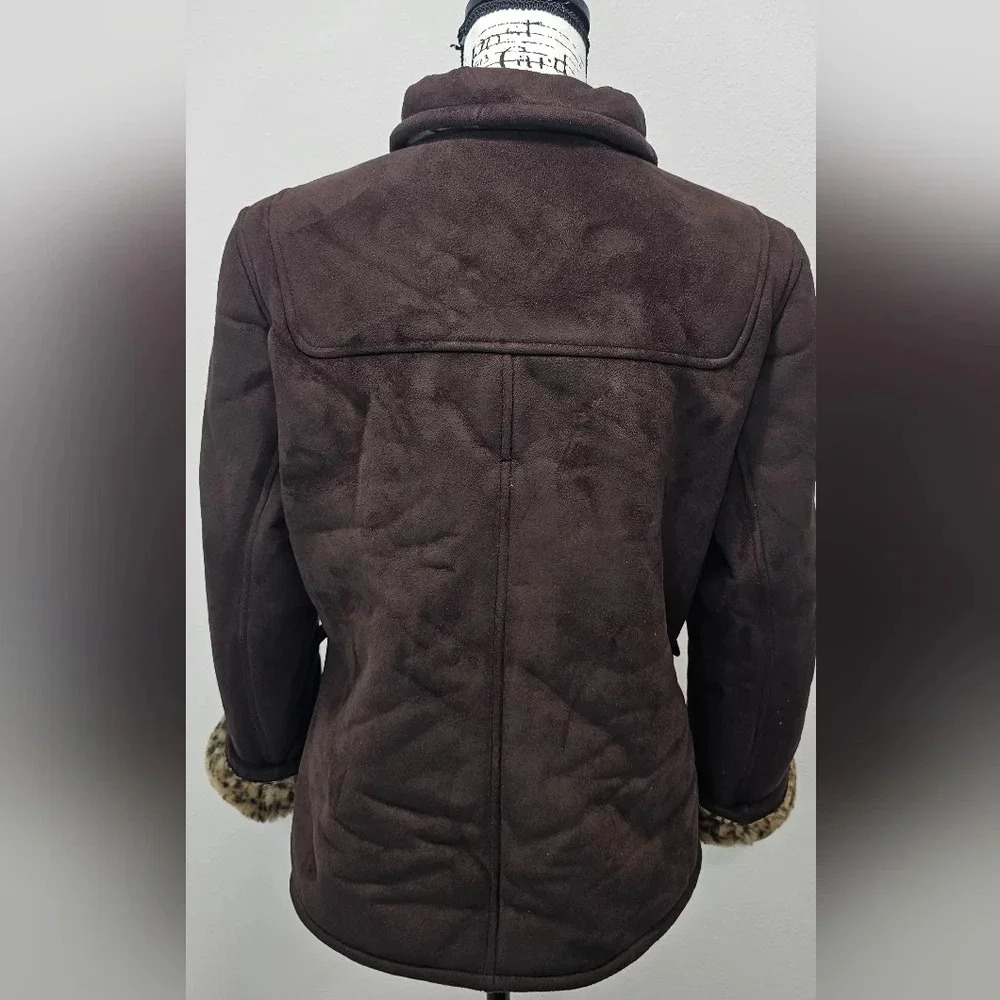 Utex Design Faux Micro Suede/Fur Leopard Print Ja… - image 7